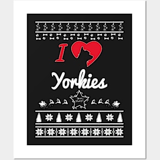 Merry Christmas YORKIES Posters and Art